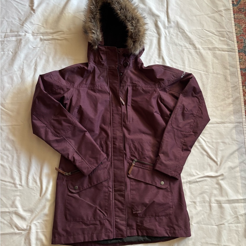 Columbia winter coat shell purple size medium
